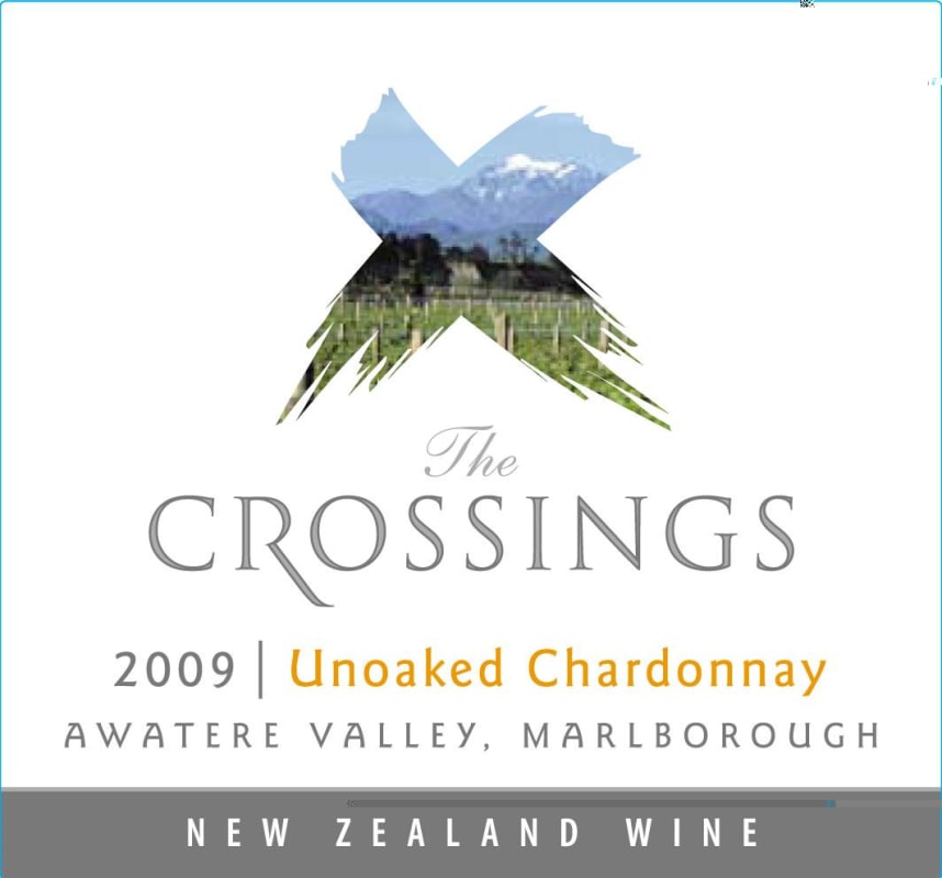 The Crossings Awatere Valley Unoaked Chardonnay 2009 Front Label