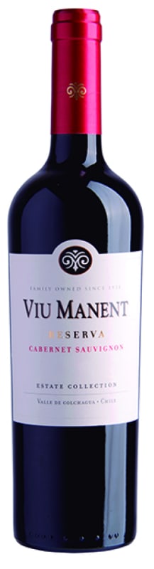 Viu Manent Reserva Cabernet Sauvignon 2019 Front Bottle Shot