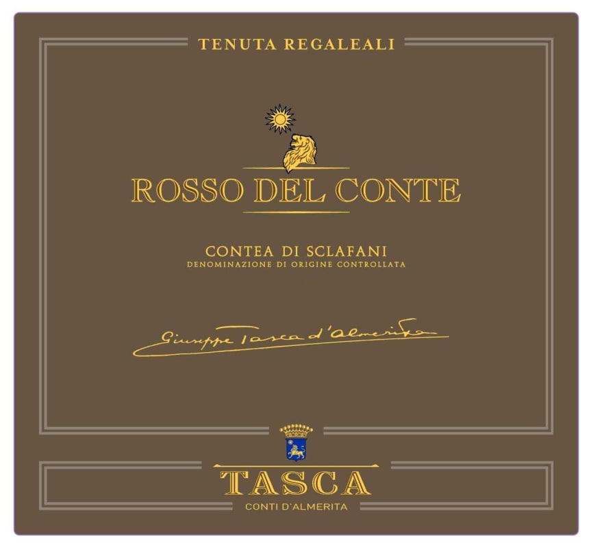 Regaleali Rosso del Conte 2010 Front Label