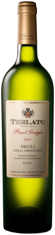 Terlato Family Vineyards Friuli Pinot Grigio 2016 Front Bottle Shot