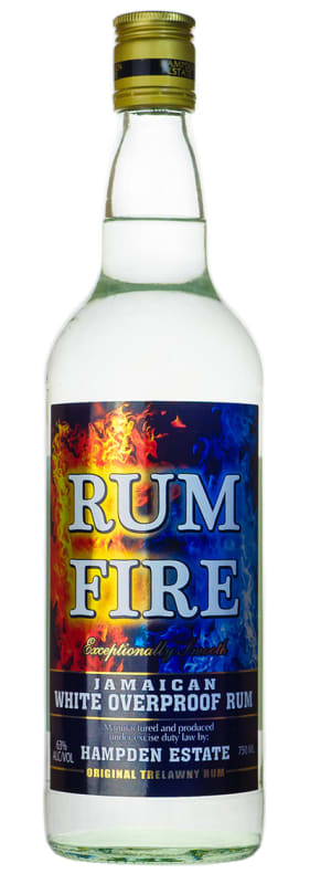 Hampden Estate Rum Fire White Overproof Rum Front Bottle Shot