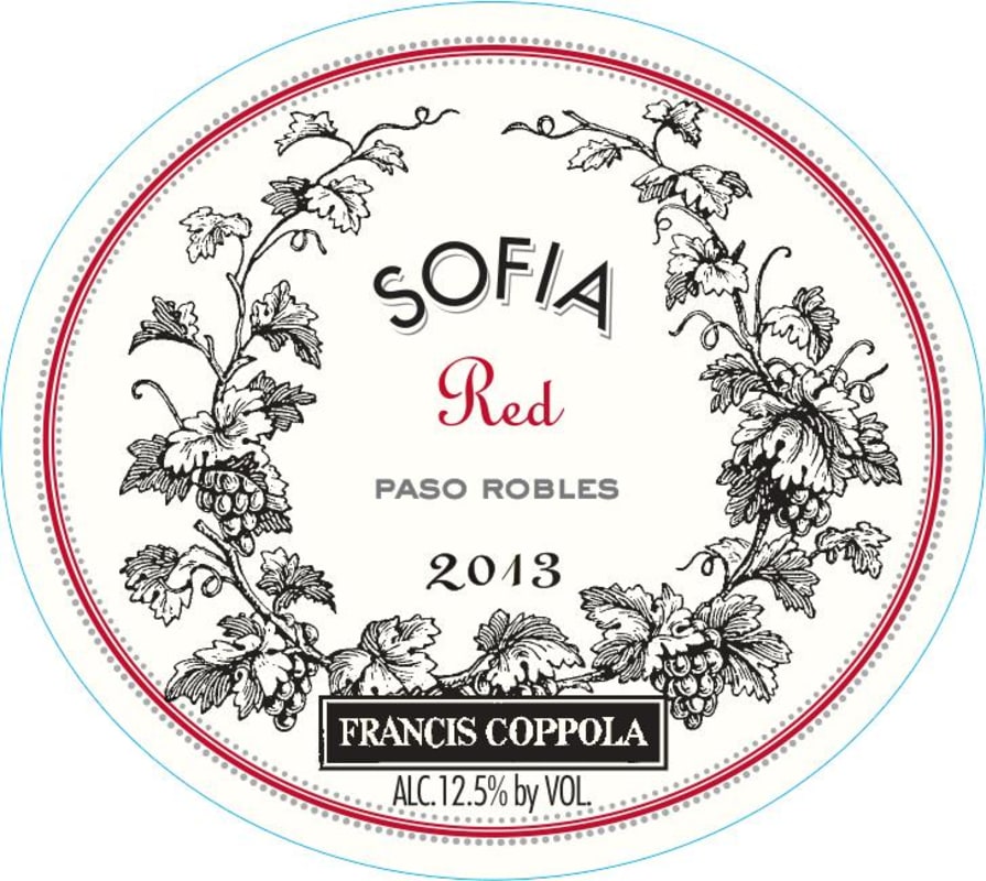 Francis Ford Coppola Sofia Red 2013 Front Label