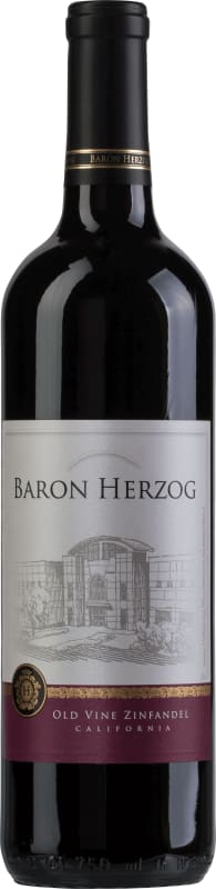 Baron Herzog Old Vine Zinfandel (OU Kosher) 2015 Front Bottle Shot
