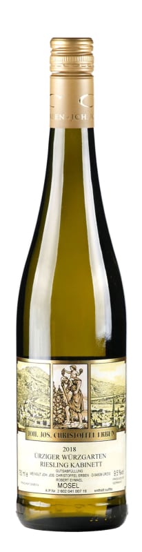 J.J. Christoffel Urziger Wurzgarten Riesling Kabinett 2018 Front Bottle Shot
