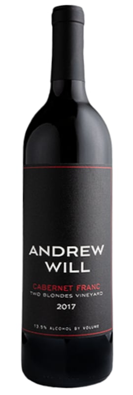 Andrew Will Winery Two Blondes Vineyard Cabernet Franc 2017 Front Bottle Shot
