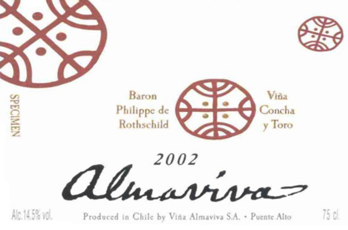 Almaviva Puente Alto Red 2002 Front Label