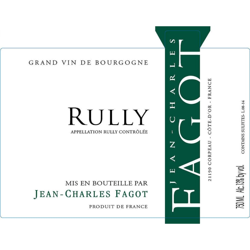 Domaine Jean-Charles Rully Blanc 2016 Front Label