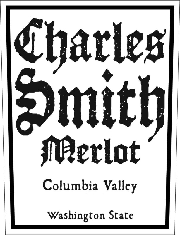 Charles Smith Wines Merlot 2015 Front Label