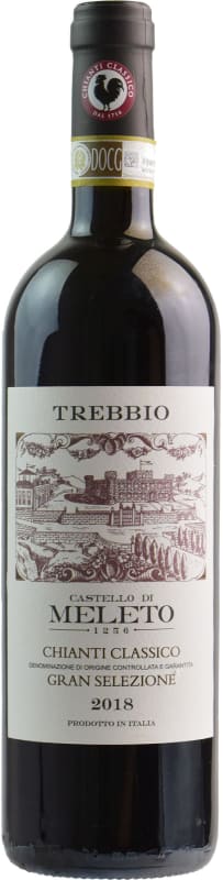 Castello di Meleto Trebbio Chianti Classico Gran Selezione 2018 Front Bottle Shot