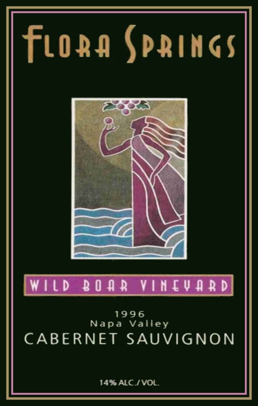 Flora Springs Wild Boar Vineyard Cabernet Sauvignon 1996 Front Label