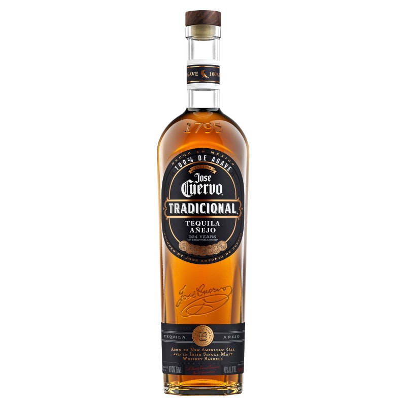 Jose Cuervo Tradicional Anejo Tequila Front Bottle Shot