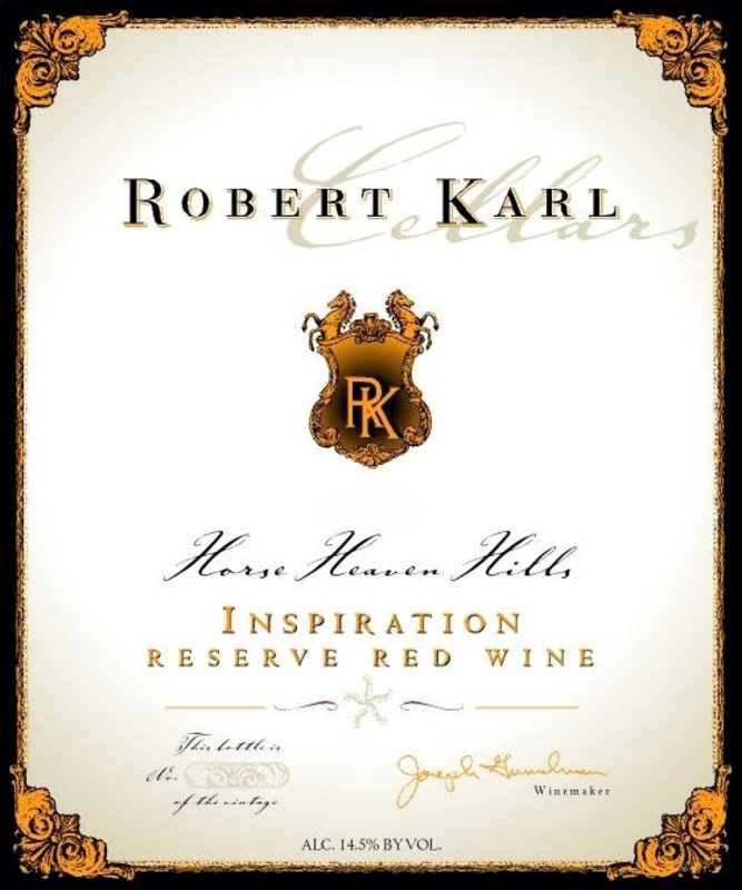 Robert Karl Inspiration Reserve Red 2013 Front Label