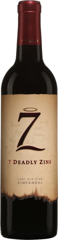 7 Deadly Zins Zinfandel 2020 Front Bottle Shot