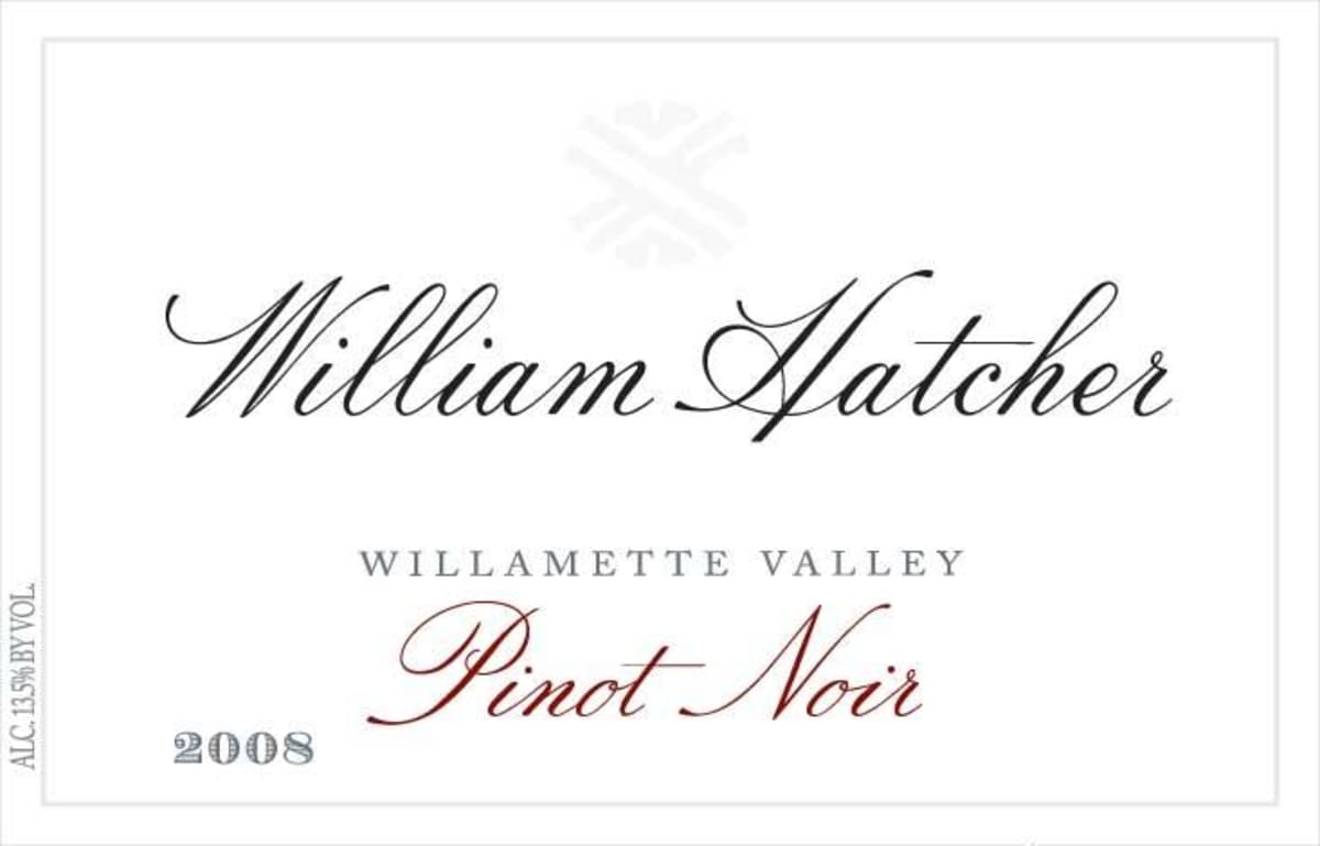 William Hatcher Wines Pinot Noir 2008 Front Label