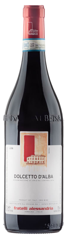 Fratelli Alessandria Dolcetto d'Alba 2022 Front Bottle Shot