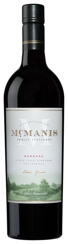 McManis Family Vineyards Barbera 2018 Front Bottle Shot