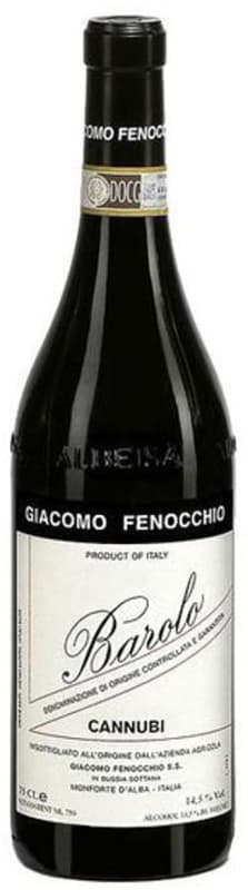 Giacomo Fenocchio Barolo Cannubi 2018 Front Bottle Shot