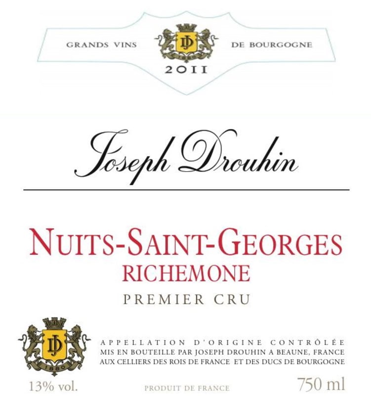 Joseph Drouhin Nuits-Saint-Georges La Richemone Premier Cru 2011 Front Label