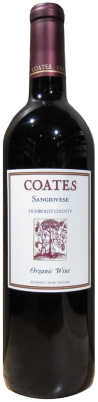 Coates Vineyards Organic Sangiovese 2015 Front Bottle Shot