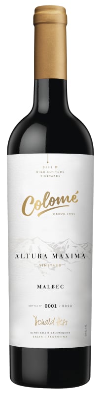 Bodega Colome Altura Maxima Malbec 2019 Front Bottle Shot