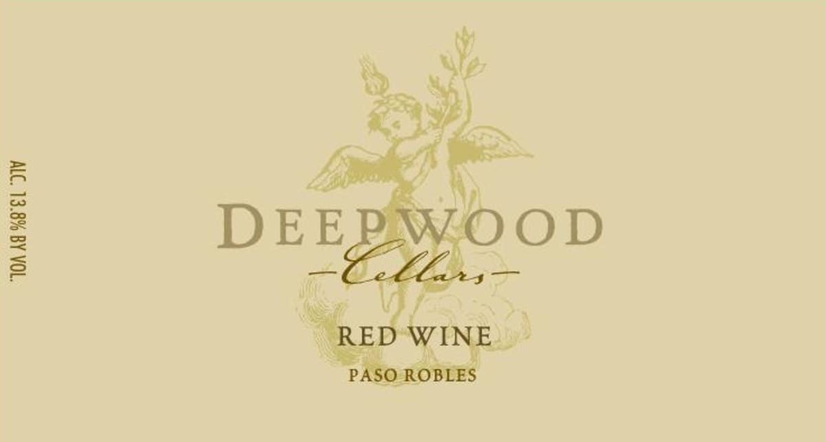 Deepwood Cellars Paso Robles Red Wine 2012 Front Label