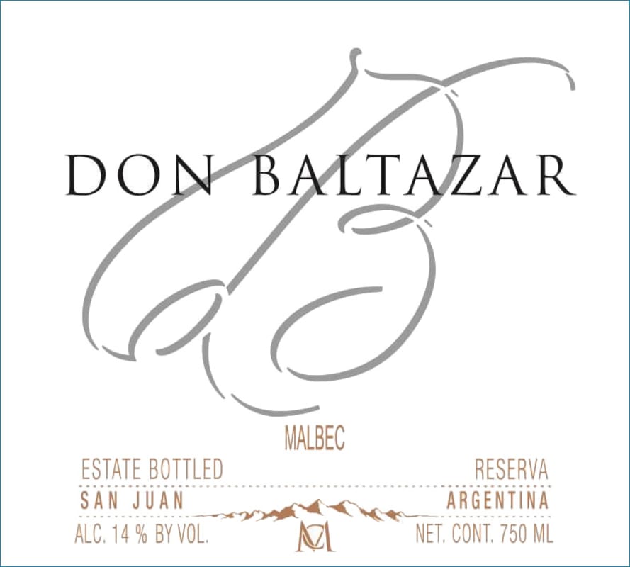 Casa Montes Bodega & Vinedos Don Baltazar Malbec 2015 Front Label