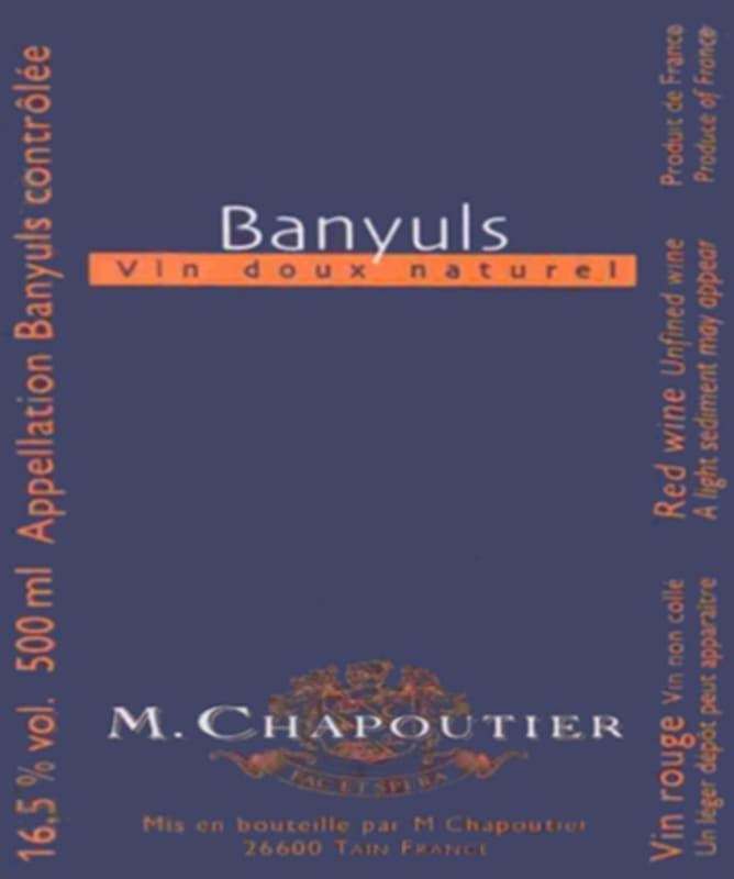 M. Chapoutier Banyuls 2006 Front Label