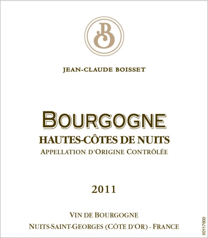 Jean-Claude Boisset Bourgogne Hautes-Cotes de Nuits Blanc 2011 Front Label