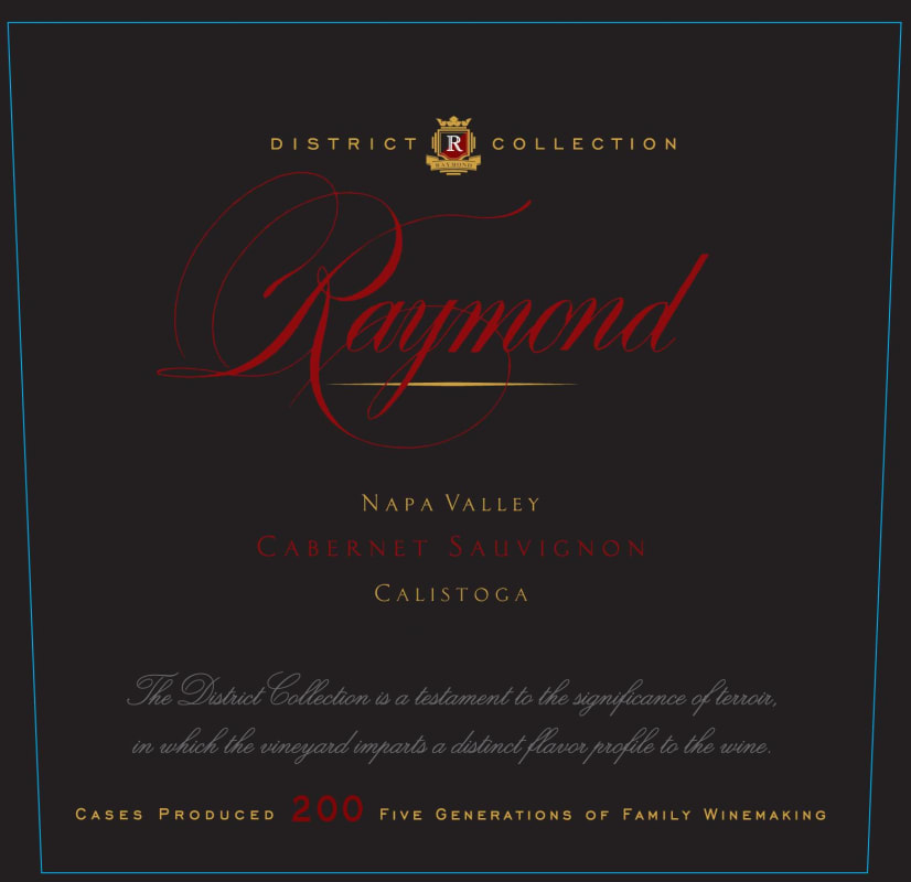 Raymond District Collection Cabernet Sauvignon 2012 Front Label