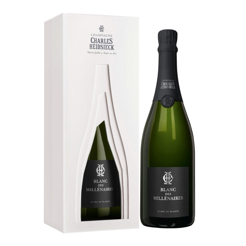 Charles Heidsieck Blanc des Millenaires Brut in Gift Box 2007 Front Bottle Shot