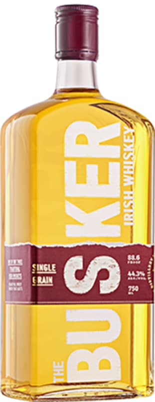 The Busker Single Grain Irish Whiskey Front Bottle Shot