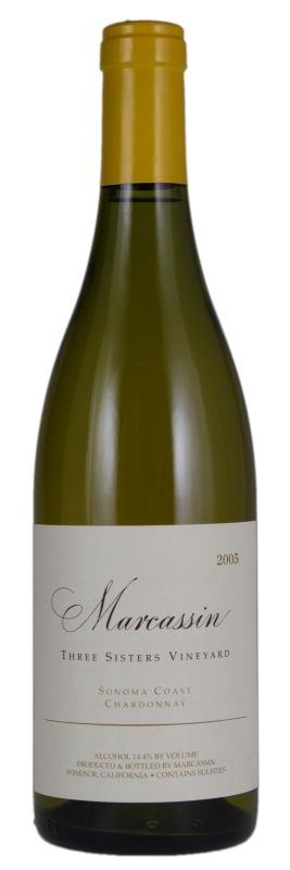 Marcassin Three Sisters Vineyard Chardonnay 2005 Front Bottle Shot