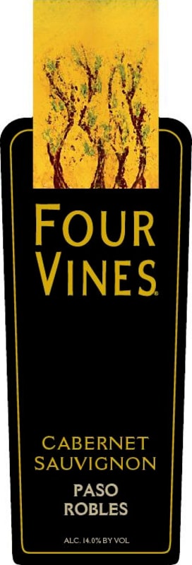 Four Vines Paso Robles Cabernet Sauvignon 2014 Front Label