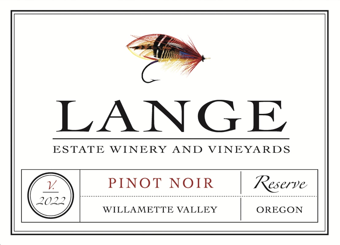 Lange Winery Reserve Pinot Noir (375ML half-bottle) 2022 Front Label