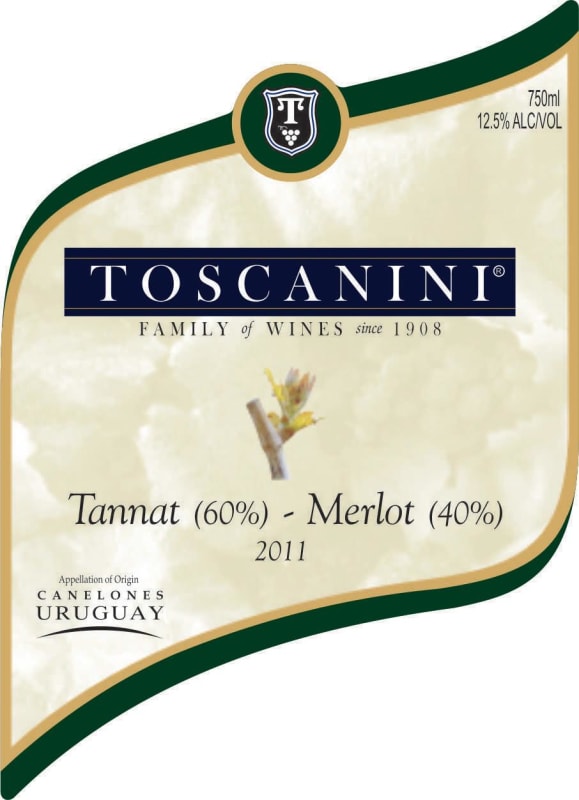 Toscanini Tannat Merlot 2011 Front Label