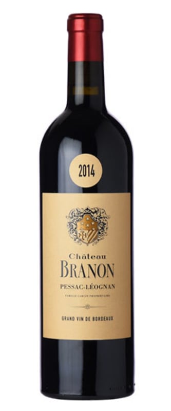 Chateau Branon 2014 Front Bottle Shot
