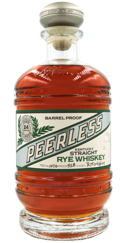 Peerless Kentucky Straight Rye Whiskey Front Bottle Shot