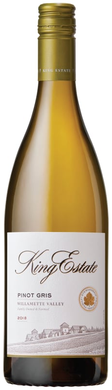 King Estate Willamette Valley Pinot Gris 2018 Front Bottle Shot