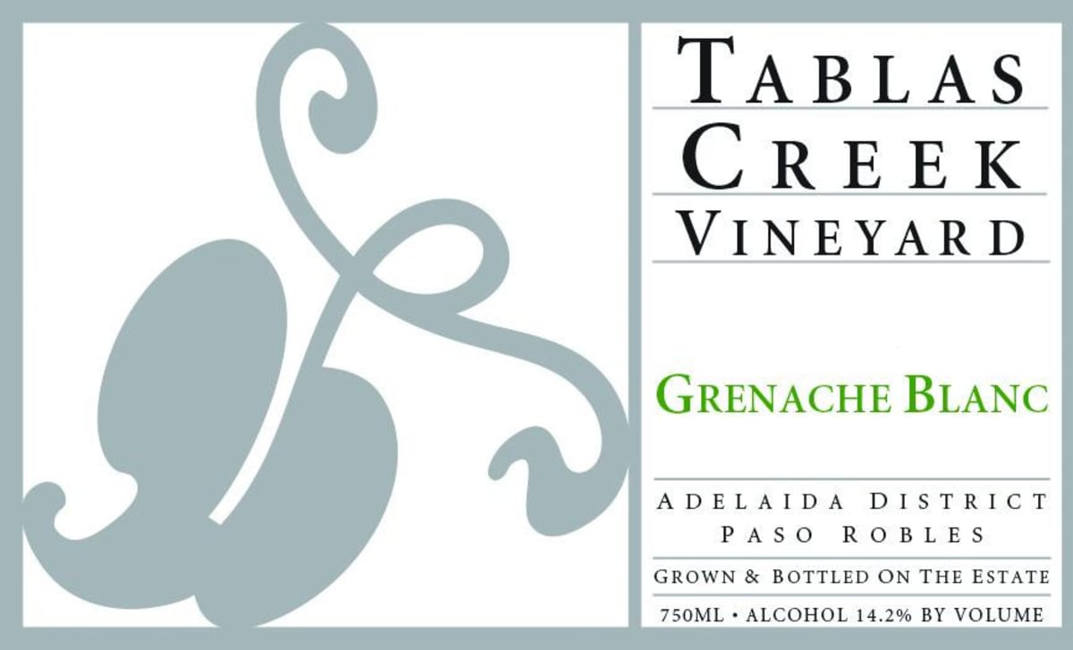 Tablas Creek Grenache Blanc 2017 Front Label