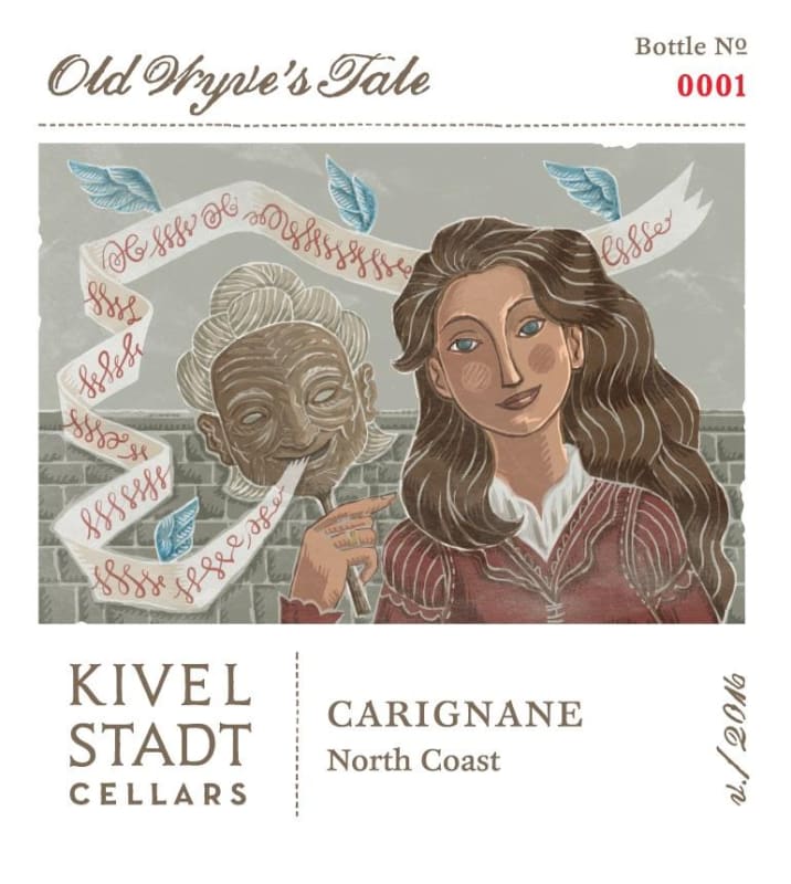 Kivelstadt Cellars Old Wyves Tale Carignan 2016 Front Label