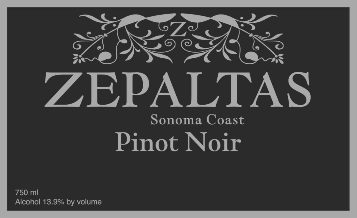 Zepaltas Sonoma Coast Pinot Noir 2010 Front Label