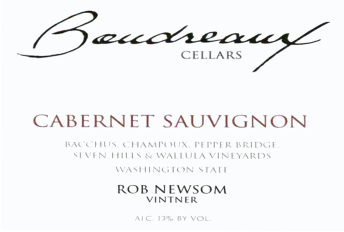 Boudreaux Cellars Cabernet Sauvignon 2008 Front Label