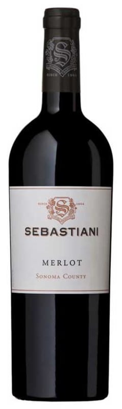 Sebastiani Sonoma County Merlot 2016 Front Bottle Shot