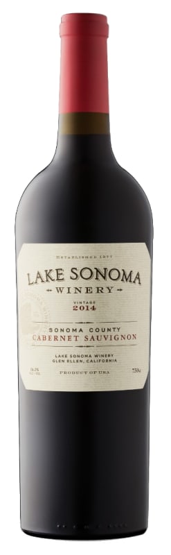 Lake Sonoma Winery Sonoma County Cabernet Sauvignon 2014 Front Bottle Shot