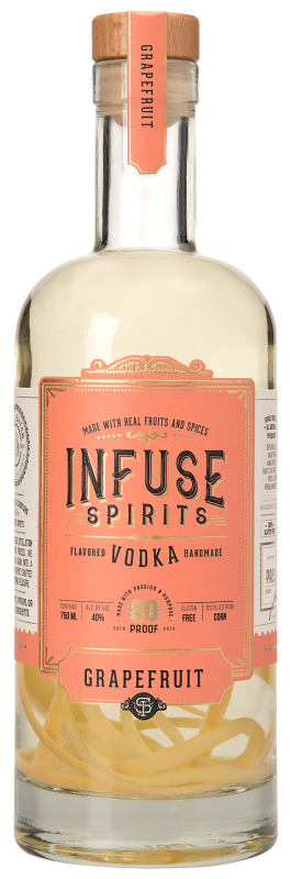 Infuse Spirits Grapefruit Vodka Front Bottle Shot