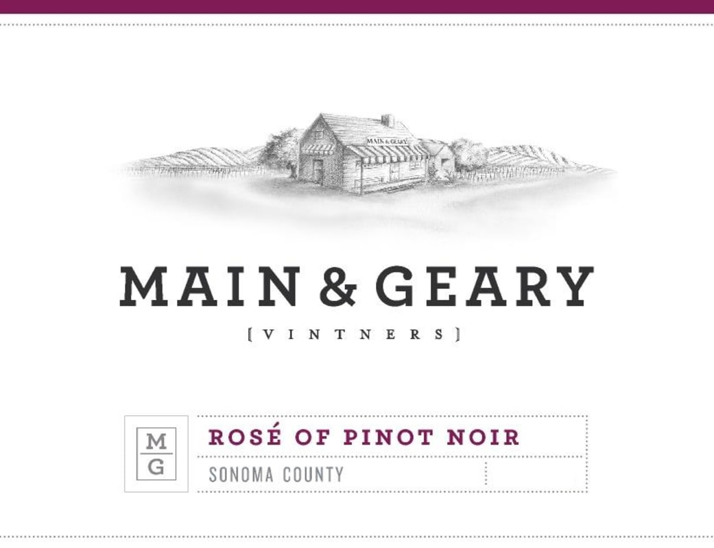 Main & Geary Rose of Pinot Noir 2017 Front Label