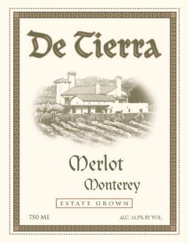 De Tierra Vineyard Estate Merlot 2007 Front Label