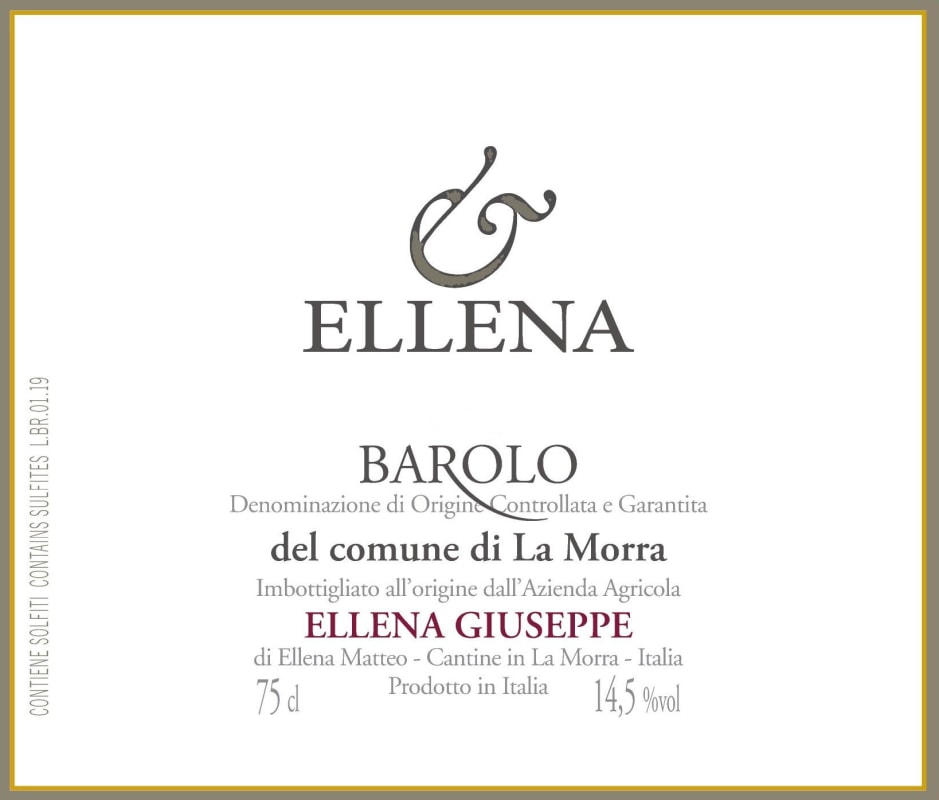 Ellena Giuseppe Barolo DOCG 2017 Front Label