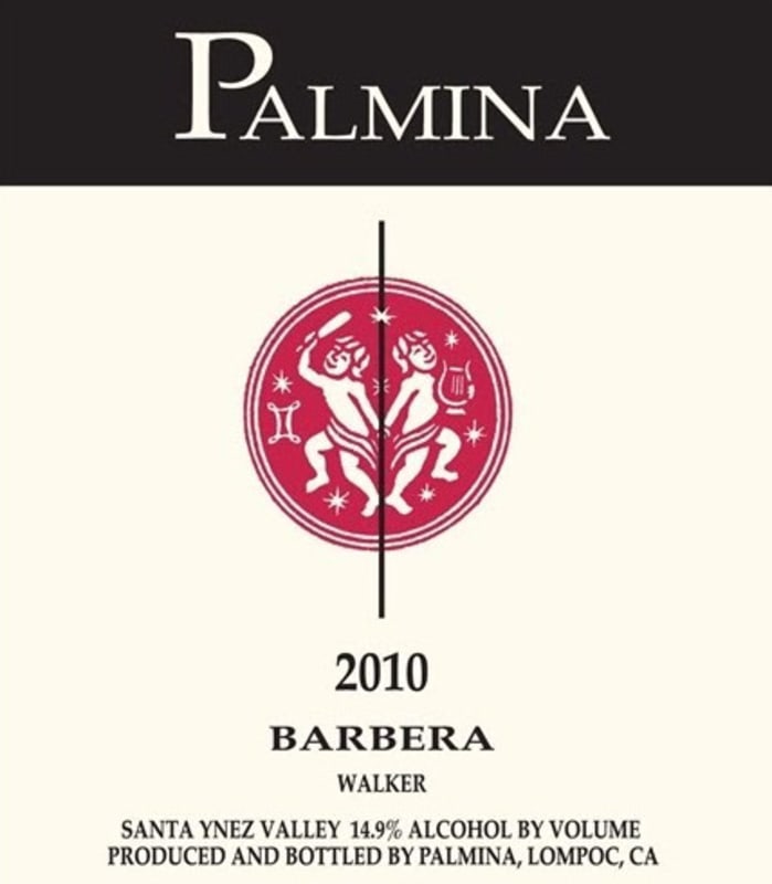 Palmina Walker Vineyard Barbera 2010 Front Label