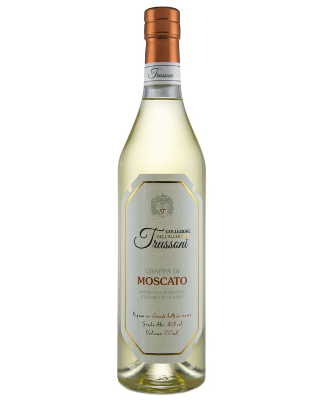 Trussoni Grappa di Moscato Gialla (700ML) Front Bottle Shot